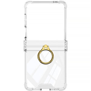 Funda de PC con bisagra de TPU y anillo, cubierta transparente plegable para Samsung Z Flip 3 4 Flip 5 6 7 con soporte de anillo y bisagra - Product Image 4