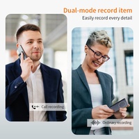 Enregistreurs vocaux magnétiques IA, enregistrement continu 90H, suppression du bruit, contrôle par application, 153 langues, enregistreur audio 64 Go