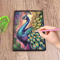 Kit de Diario de Pintura de Diamantes 5D, Set Completo de Manualidades con Diamantes de Imitación, Cuaderno de Arte de Diamantes en Blanco para Proyectos de Arte Hechos a Mano