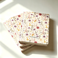 Carnet A5 à couverture rigide, motif floral personnalisé, journal, carnet de notes quotidien, cadeau