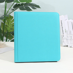 Porte-cartes de visite personnalisé de qualité supérieure avec 160 emplacements pour cartes, 4 pochettes, fermeture éclair en cuir PU, album portable, collection de livres - Product Image 3