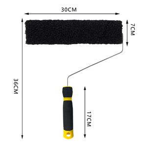 <span class=keywords><strong>Rodillo</strong></span> Profesional de Nailon de 12 Pulgadas para Texturizar Paneles de Yeso |   Herramienta de Pintura Industrial para Paredes/Techos con Mango de Plástico y Brocha de 3 Años de Duración - Product Image 3