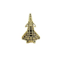 Badge de revers d'avion en métal 3D doré personnalisé, fabrication artisanale 2026