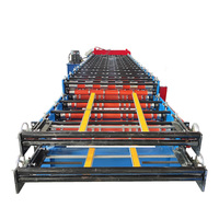 Machine de formage à froid de tôles profilées de 2 types pour tôles de toiture, utilisation en construction métallique avec contrôle PLC
