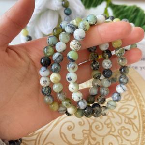 Groothandel Natuurlijke Genezende Groene Dendritische Opaal Armbanden Kralen Bulk Stretch Sieraden Fengshui Armband Als Cadeau - Product Image 3