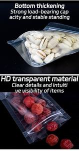 Sachets de céréales et de fruits secs de plusieurs tailles, de qualité alimentaire, étanches à l'humidité, scellés en plastique PE avec fermeture éclair transparente pour le <span class=keywords><strong>lait</strong></span> - Product Image 4