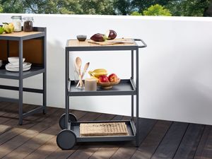Conjunto de Cocina Modular para Exteriores AJUNION, Conjunto de Muebles de Cocina de Acero Inoxidable con Fregadero y Carrito - Product Image 5