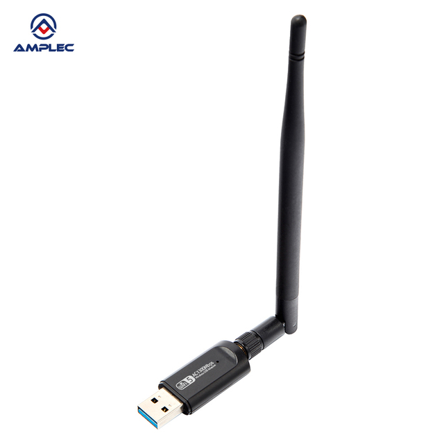 1300Mbps Dual Band 2.4/5GHz Wireless USB WiFi Adapter High Gain Antenna Plug Play External Network Dongle for PC/Laptop Stock