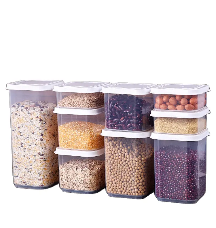 Detachable Food Storage Bins kitchen Organizer Plastic Dry food container Storage boxes Storage Jar Packing Jar