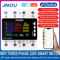 Compteur d'énergie triphasé WiFi 80A, compteur intelligent industriel pour la surveillance de la puissance en usine, protection contre les surtensions et les surintensités