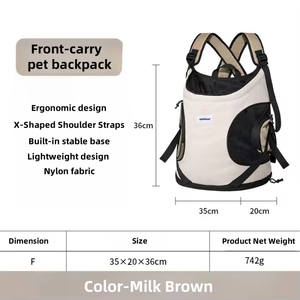 Dapat diatur berventilasi maks 8.5kg untuk perjalanan luar ruangan anjing besar sepeda ransel kucing Depan membawa hewan peliharaan ransel membawa anjing - Product Image 2