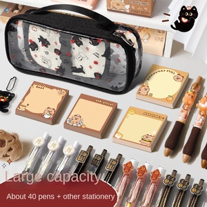 2025 <span class=keywords><strong>Apple</strong></span> Cat Double couche Transparent porte-crayon étanche Junior lycée papeterie étui pour garçons filles haute couleur - Product Image 4