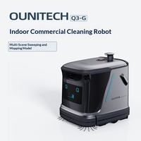 Q3-G Robot Pembersih Lantai Komersial Dalam Ruangan, Mesin Cuci Lantai, Penyedot Debu, dan Pel Semprot Cerdas All-in-One dengan Sensor LiDAR, Kapasitas Debu 2L