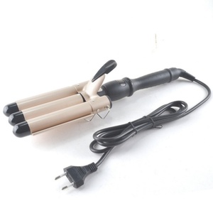 Fer à onduler les cheveux à trois barils, Outil de coiffage, Fer à friser 3 barils, Baguette à boucler, Double tension, Céramique, Pour fille - Product Image 3