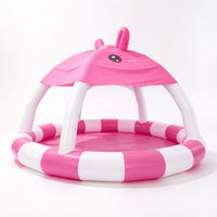 Piscine gonflable rose pour enfants, piscine à eau en PVC pour les fêtes d'été en plein air
