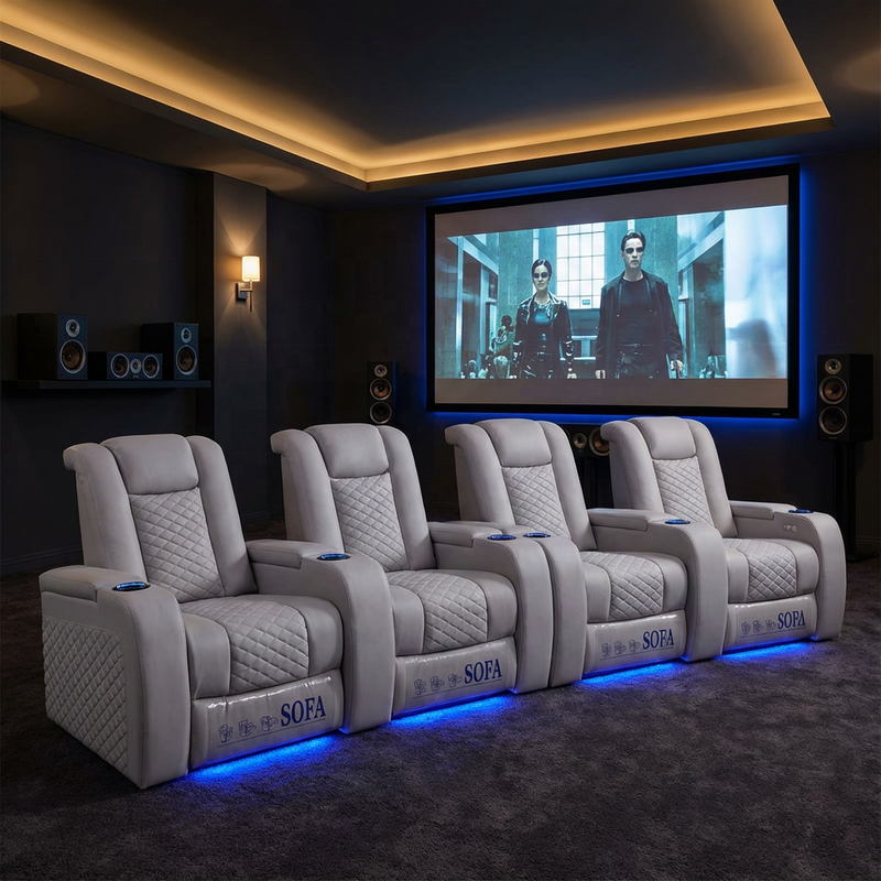 Modern Theater Love Seat Recliner Chair