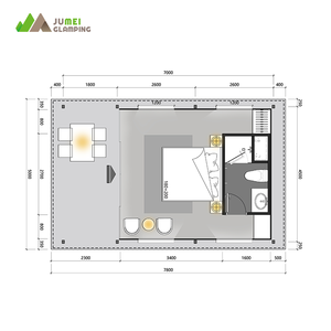<strong>2</strong> Person Outdoor Safari Glamping Frame Cotton Canvas <strong>Tent</strong> Luxury Wall <strong>Tent</strong> for Family Camping - Product Image 4