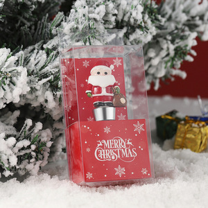 Bouchon de bouteille de vin Père Noël en résine, décoration de Noël, cadeau pour fête - Product Image 1