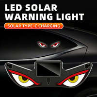 Feu arrière décoratif de voiture à LED stroboscopique rechargeable par USB-C, alimenté par énergie solaire, type « Devil Eyes », 4 couleurs disponibles