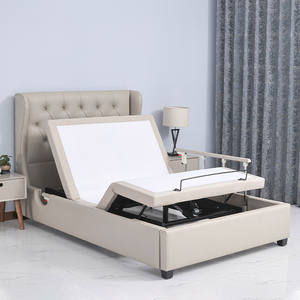 เตียงไฟฟ้าปรับได้สำหรับผู้สูงอายุประกอบด้วยหัวเตียงที่ถอดออกได้ทำจากโลหะ - Product Image 5