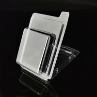 Présentoir à clapet transparent en plastique PET recyclé Offre Spéciale avec cintres pour un rangement pratique