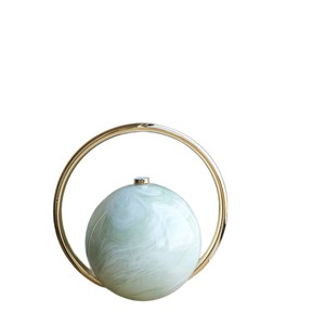 กระเป๋าคลัทช์อะคริลิคสไตล์ไฮเทคยุโรปอเมริกัน ลายหินอ่อน พร้อมตัวล็อคแบบชุบเคลือบสีแทนจิง - Product Image 5