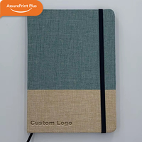 Carnet de notes A5 personnalisé en cuir/PU/PVC/PP, couverture rigide, bicolore, pour usage professionnel, 80 feuilles, papier sans transfert, ruban métallique
