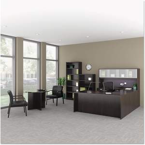 Coque de bureau droite Alera Valencia Series 71'' x 35,5'' x 29,63'' couleur expresso pour usage professionnel - Product Image 3