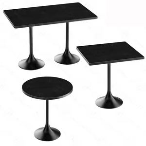 مطعم تجاري حديث على الطراز الأسود متجر حلويات تفكيك مقهى رخامي صناعي - Product Image 1