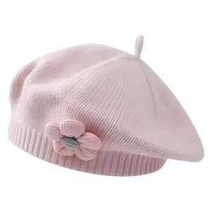 Bérets mignons décorés de fleurs pour enfants - Product Image 2