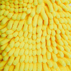 Guante de microfibra para lavado de autos, hecho a medida para limpieza de automóviles, guante de chenilla de coral amarillo. - Product Image 1