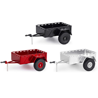 Remorque de transport simulée en alliage d'aluminium 1/30 pour mini-crawler RC, remorque de chargement pour pièces de mise à niveau de carrosserie à l'échelle SCX30
