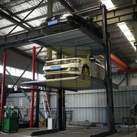 SolidParking Pont élévateur hydraulique à deux poteaux et double vérin, certification CE, capacité de levage de 2,3 tonnes