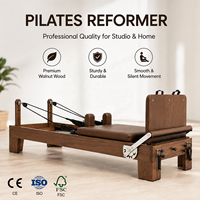Machine de Pilates Reformer en bois de noyer avec plateforme de saut et boîte pour entraînement complet du corps à domicile