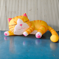 Mascotte publicitaire gonflable chat orange, personnage de dessin animé, modèle géant en tissu Oxford pour décoration d'événements extérieurs