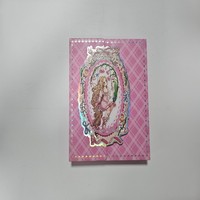 Palette de maquillage vide OEM à marque privée, motif treillis rose rêveur, pour conception de coffret cadeau de marque, assemblage DIY de compartiments de poudre rechargeables