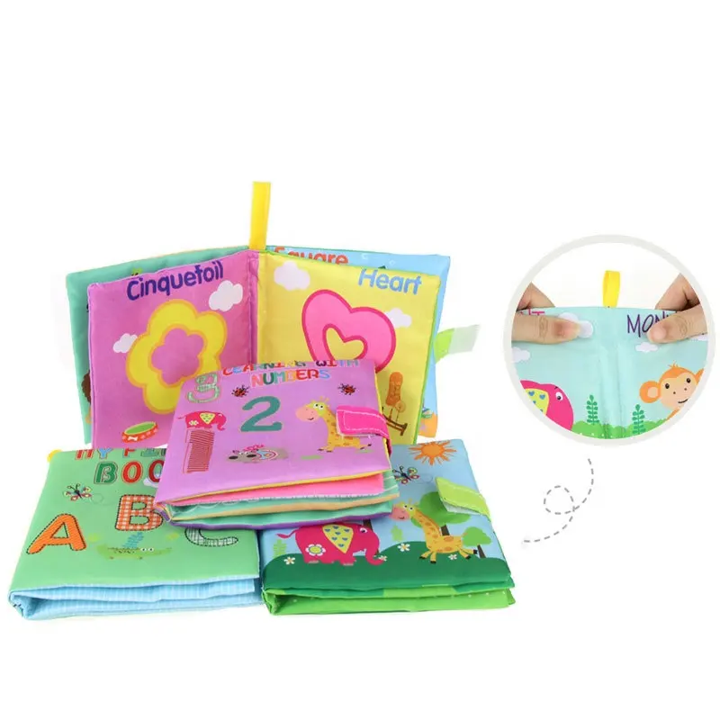 4 Style 0-36 mesi giocattoli per bambini libri di stoffa morbida suono a balze passeggino educativo per neonati sonaglio giocattolo neonato culla letto giocattoli per bambini