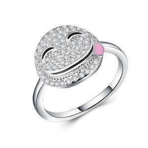 Anello per Bambini alla Moda Hip Hop con Gemma CZ Religiosa e Design a Tema Animale Placcato in Ottone con Incastonatura a Griffe - Product Image 2