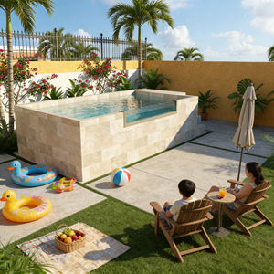 Personalizado respetuoso con el medio ambiente adulto fibra de vidrio natación China suelo madera WPC Spa natación sostenible piscina herramientas Accesorios - Product Image 2