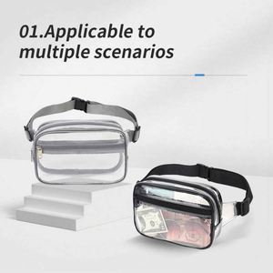 Bolso Bandolera Transparente de PVC Impermeable al por Mayor, con Logotipo Personalizado, para Viajes, Deportes y Fitness - Product Image 4