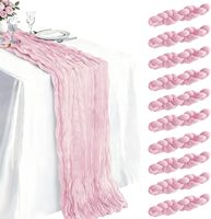 Chemin de table en gaze de coton 23*70 pouces, style rustique et romantique, pour mariage, douche nuptiale, décoration d'automne, lot de 10 pièces