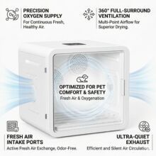 Boîte de séchage intelligente pour animaux de compagnie Zohang, sécheuse automatique pour chats et chiens, moteur AC 220V, utilisation domestique, appareil de séchage et de conditionnement des poils - Product Image 4