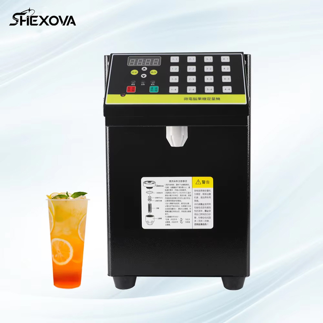 Single Head Stainless Steel 16 Buttons Fructose Dispenser Automatic Detection System Milk Tea Fructose Machine
