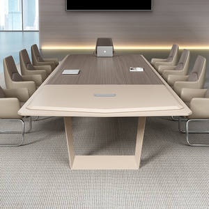 Table de conférence Saint-Lee rectangulaire, grande table de réunion de bureau, peinture thermolaquée stable, quincaillerie de haute qualité - Product Image 2