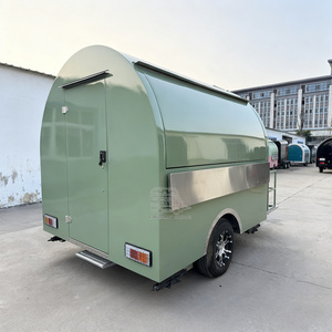 8.2ft <b>Mobile</b> Multifunctional Beverage Van Outdoor <b>Restaurant</b> Street Food <b>Trailer</b> Hot Dog Vending Cart Ice Cream Snack Food Chips - Product Image 2
