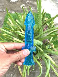Colección de Espadas y Cuchillos de Cristal Azul Hechos a Mano - Espadas de Cristal de Fantasía, Juego Decorativo de Piedras, Regalo de Decoración Espiritual para el Hogar - Product Image 6