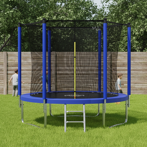 Familienfreundliches 8FT Blaues Trampolin Klassisches Trampolin mit Basketball-Backboard und Leiter für Kinder und Erwachsene Garten-Spielgerät - Product Image 2
