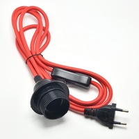 Cordon d'alimentation E27 pour lampes, cordon d'alimentation avec interrupteur, prise ue pour ampoules LED Edison, suspendus, supports de lampes, câble électrique, fil de 2M