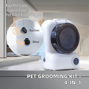 4-em-1 Pet Grooming Kit Novo Design Material ABS Pet Care Device Deshedding Aspirador de pó com caixa removível Litter - Product Image 5