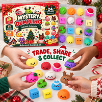 Signature Dumpling-förmige Dampfbrötchen-Squishies: Kawaii Sensorische Quetsch-Fidgets für den Weihnachts-Countdown – Geschenkkollektion für die Feiertage